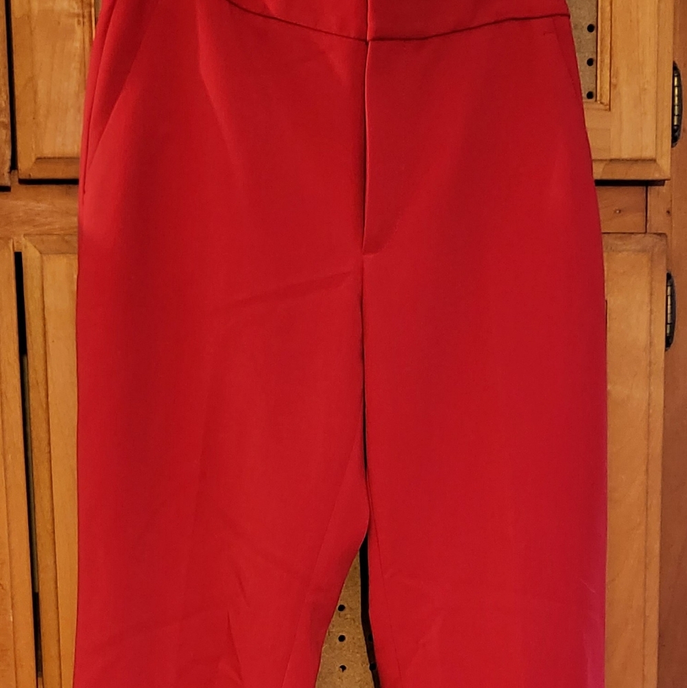 NWT Red flared sexy trousers